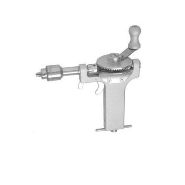 Bunnell Hand Drill Longitudinally With 3 Jaw Chuk and Key  Bunnell Hand Drill Longitudinally With 3 Jaw Chuk and Key